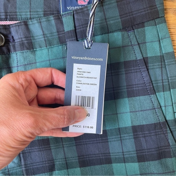 NEW Vineyard Vines Blackwatch Breaker Pant Charleston Green Multiple Sizes NWT - Picture 3 of 6